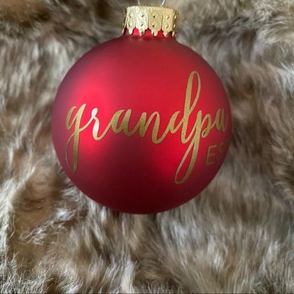 Grandpa 2018 Glass Ornament